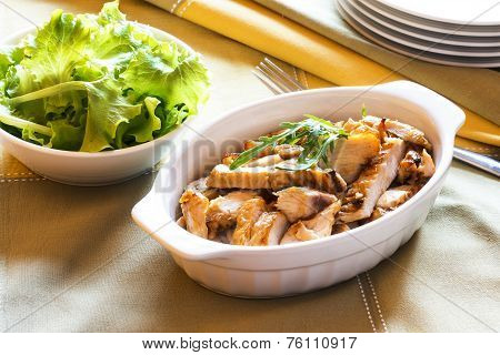 Roasted Chicken And Green Salad