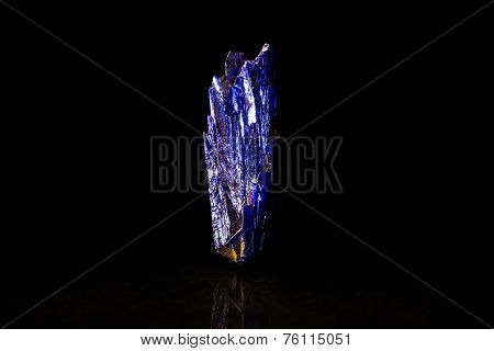 Small Blue Azurite In Front Of Black