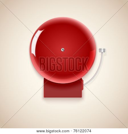 Red school bell.