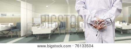 Doctor In Hospital Ward