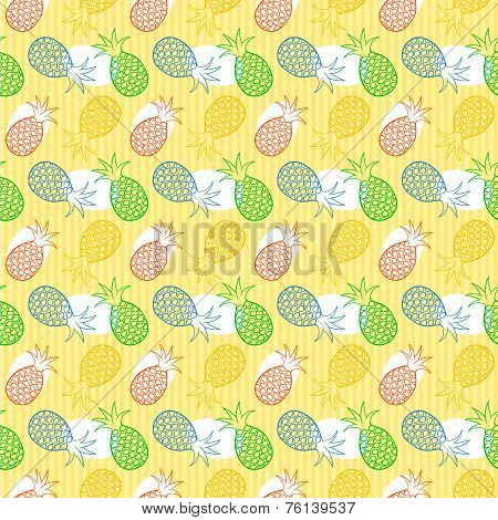 Pineapple seamless pattern