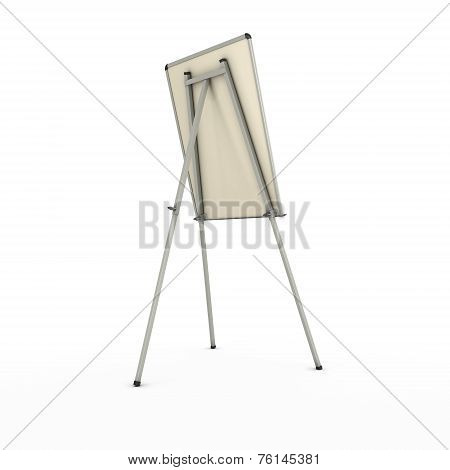 Advertising Stand Or Easel Back View Isolated On White Background
