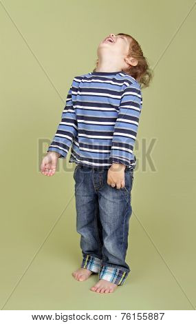 Child Playing Jumping Dancing And Having Fun