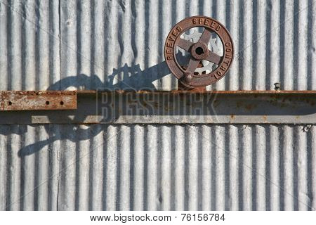 Rusted metal speed wheel