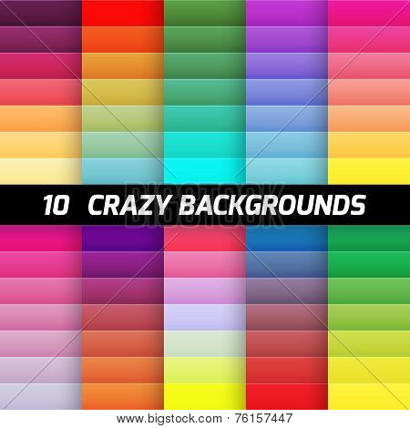Crazy gradient background pack. Vector element