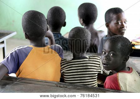 Children Study At Ethiopian School.