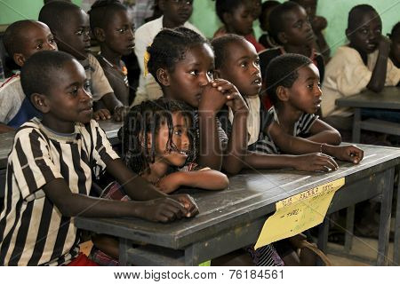 Children Study At Ethiopian School.