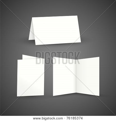 Blank Half-fold Brochure Design