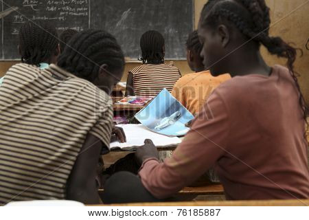 Children Study At Ethiopian School.