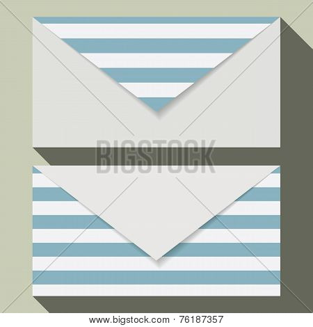 Striped envelope card set