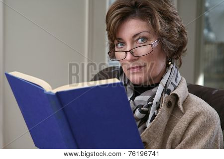 Adult woman reading