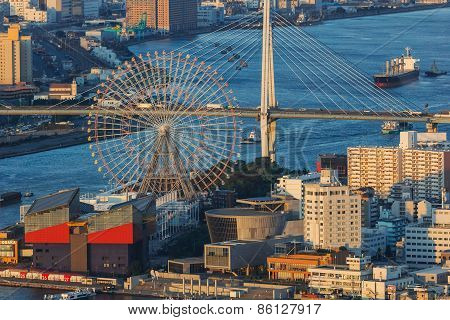 Osaka Bay - an Industrial District in Osaka City, Japan