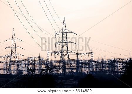 Electricity Substation, High Voltage Transformer