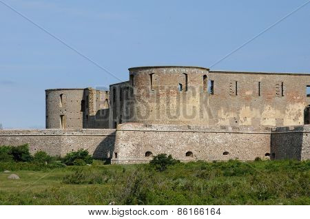 Sweden, The Ruin Of Borgholm Renaissance Castle