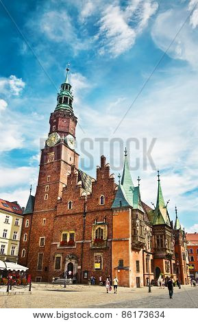 The Ancient Town Hall In Wroclaw,