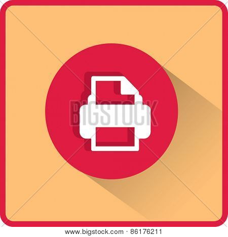 Flat Vector Printer Icon