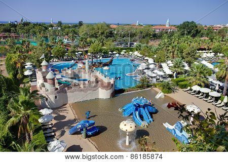 Entertainment complex and pool. Side. Turkey