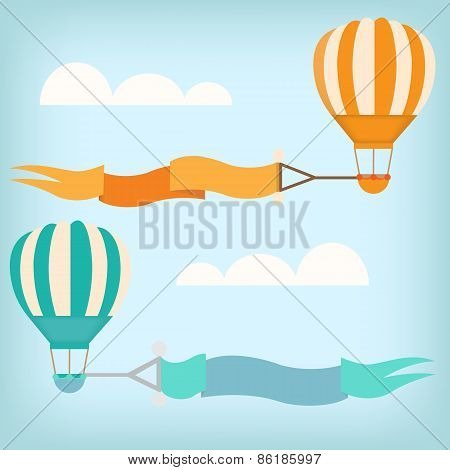 Balloons With Tape For Sign