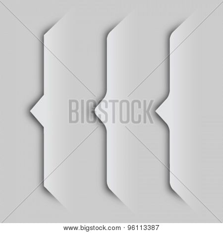 EPS10 vector paper cutout curly bracket shadows