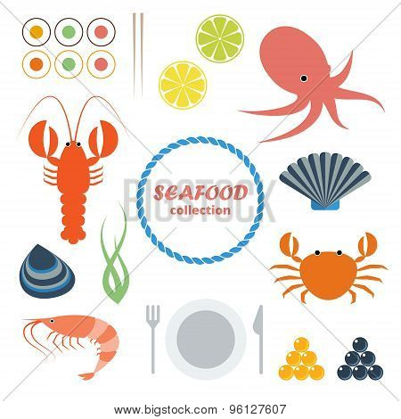 Seafood Icons Set