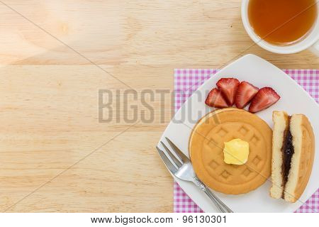 Waffle Background / Dessert Background