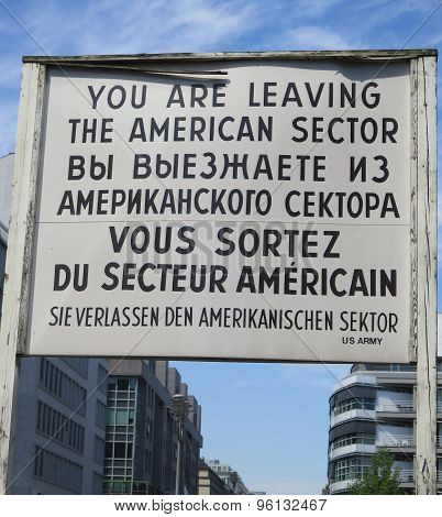 Checkpoint Charlie Sign