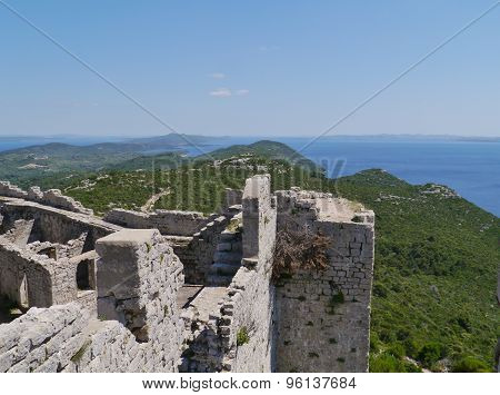 Ruin of St Michael castle on Ugljan