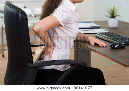 Businesswoman Having Backpain