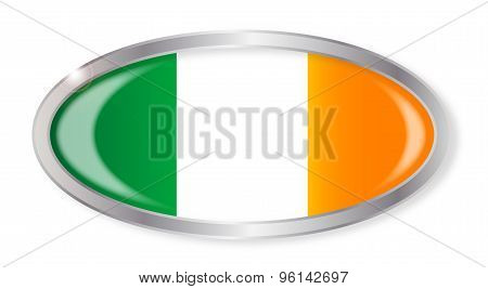 Irish Flag Oval Button