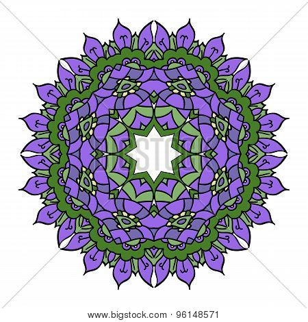 Purple vector mandala
