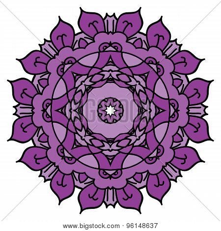 Purple Vector Mandala
