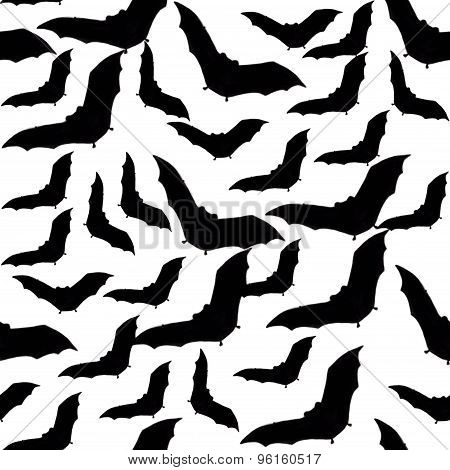 Seamless pattern with bats, background for halloween.