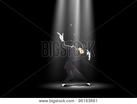 Dancing man. Vector illustration