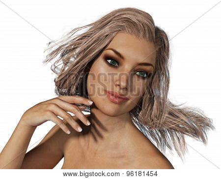 Render 3D Young Girl