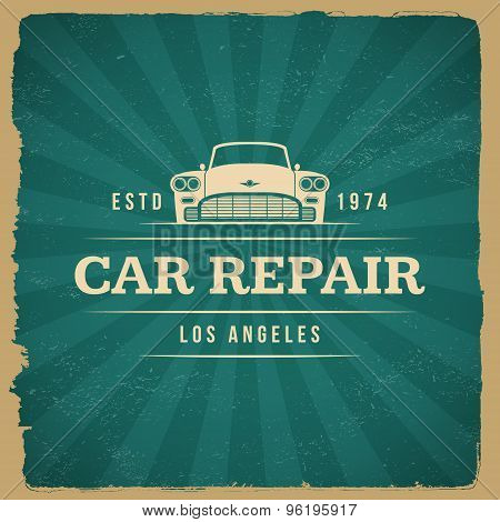 Car Repair Service Label