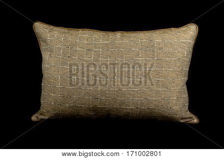 linens and pillows on a black background
