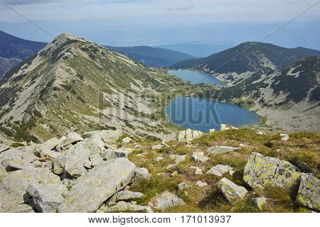 Amazing Panorama to Kremenski lakes, Pirin mountain, Bulgaria