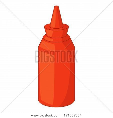 Bottle of ketchup icon. Cartoon illustration of bottle of ketchup vector icon for web