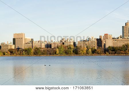 The Famous Upper East Side Photographied From The Jacqueline Kennedy Onassis In Central Park