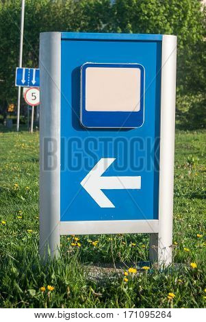 sign board with an arrow close up