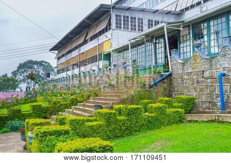 HAPUTALE SRI LANKA - NOVEMBER 30 2016: The view on the main building of Thomas Lipton tea factory on November 30 in Haputale