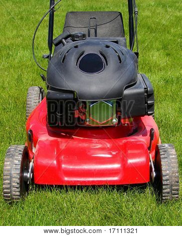 Rasenmäher im Gras