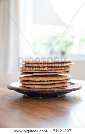 Smoothie And Biscuits On A Wooden Table