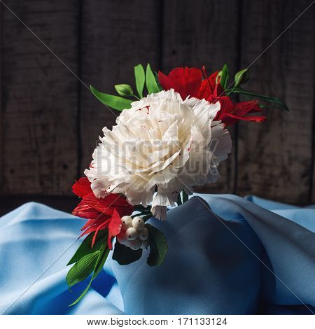 Beautiful Bouquet Roses From Mastic, Good Flowers Made Of Sugar