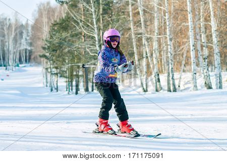 Irkutsk, Russia - February 12, 2017: Slalom Competition Snowboar