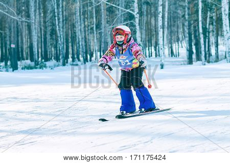 Irkutsk, Russia - February 12, 2017: Slalom Competition Snowboar
