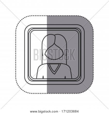 people woman icon stock image, vector illustration