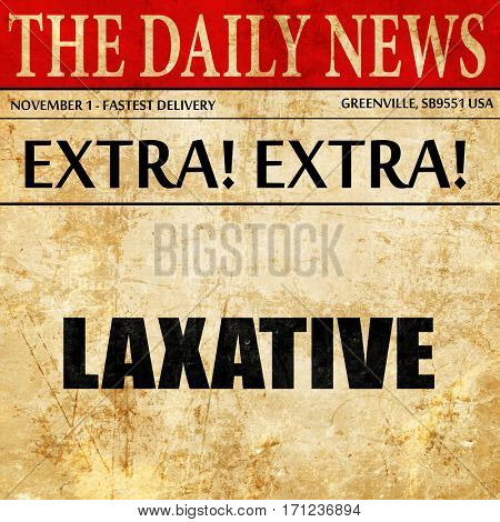 laxative, article text in newspaper