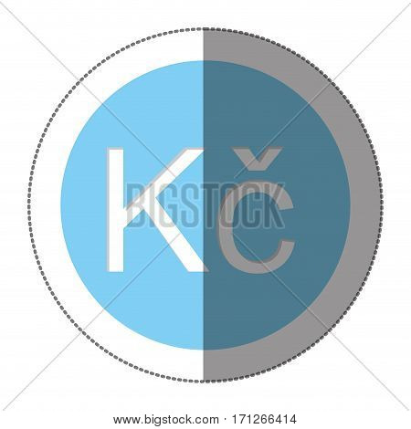 Czech crown currency symbol icon, vector illustration