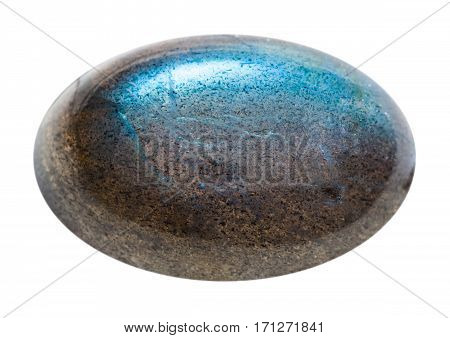 Cabochon Of Labradorite Gemstone Isolated